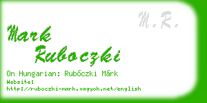 mark ruboczki business card